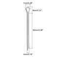 thumbnail image 2 of Uxcell Split Cotter Pin, 4x60mm Stainless Steel Clip Fastener Fitting Silver 30Pack, 2 of 5
