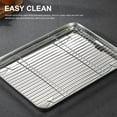 thumbnail image 7 of RUIYUNZHUZHU 2 Set Baking Sheet with Rack Set for Cookies Meats Silver, 7 of 7
