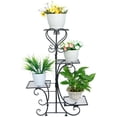 thumbnail image 6 of ANQIDI 4 Tier Square Tray Plant Stand Metal Flower Pot Display Holder Balcony Floor-standing Multilayer Shelf Rack Black, 6 of 7
