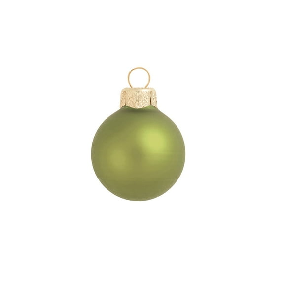 2ct Matte Light Green Glass Ball Christmas Ornaments 6" (150mm)