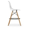 thumbnail image 4 of Aron Living Pyramid 28" Plastic and Wood Counter Stool in Clear  (Set Of 4), 4 of 6