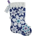 thumbnail image 2 of Bucilla 86709 18 in. Felt Stocking Applique Kit - Sparkle Snowflake, 2 of 2