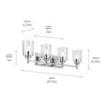thumbnail image 4 of Kichler Lighting - Shailene - 4 Light Bath Vanity-8.25 Inches Tall and 29.75, 4 of 4