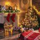 thumbnail image 4 of Medias navideñas, paquete de 2, medias de punto de cable de gran tamaño, regalos y decoraciones, 4 of 5
