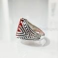 thumbnail image 4 of Carnelian Mans Ring, Natural Carnelian Gents Ring, Birthstone Silver Jewelry, 925 Silver Ring, Birthday Gift, Heavy Mens Ring, Arabic Design, Oxidized Mans Ring, Christmas, Turkey Mens Signet Ring, 4 of 8