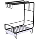 thumbnail image 2 of Black Kitchen Draining Rack with Water Tray for Sponge and Dishcloth Holder Made of Carbon Steel and PP, 2 of 4
