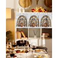 thumbnail image 3 of Valances for Windows Thanksgiving Pumpkins Sunflowers Floral Leopard Wood Rod Pocket Cafe Window Treatments Valance Curtains for Kitchen Bathroom Laundry Basement Windows 56"x16", 3 of 6