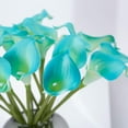 thumbnail image 2 of Calla Lily Bridal Wedding Bouquet Head Lataex Real Touch Flower Bouquets 20, Blue, 2 of 4
