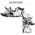 thumbnail image 3 of Decoraciones para puertas de Halloween, 1 pieza de madera con forma de calabaza, fantasma, bruja, letrero para esquinas de puertas de Halloween, adorno para el hogar, la oficina, festival, decoración, 3 of 7