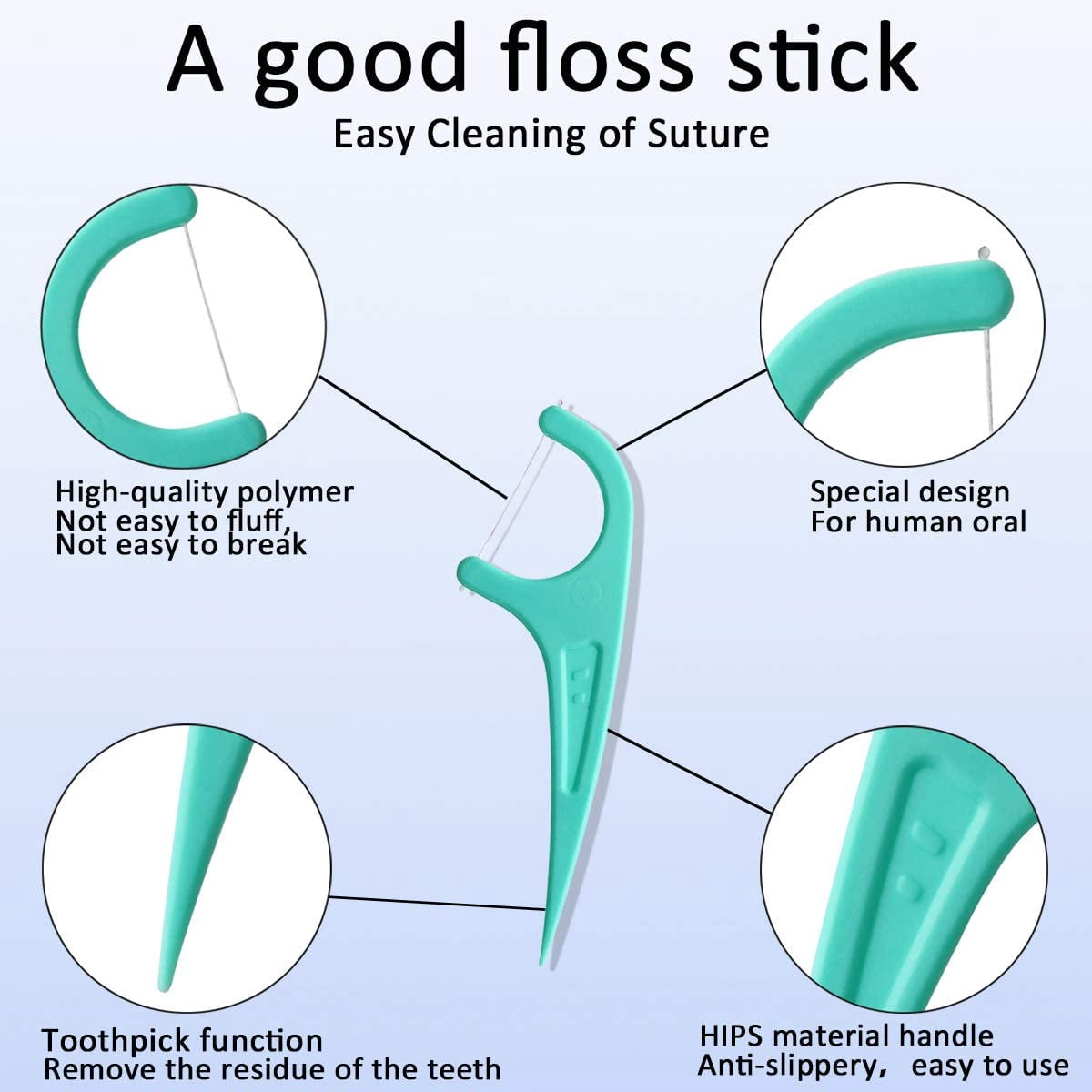 Floss Picks, 240 Count Mint Dental Floss Cleaner, Tooth Picks Flossers with 4 Travel Handy Cases, Helps to Fight Tooth Decay and Keep Your Teeth Clean, Flossing Sticks for Family