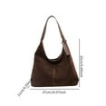 thumbnail image 2 of Milaget Suede Bag Handbag Underarm Bag Large Top Handle Bag Purse Tote Bag for Women Coffee, 2 of 6