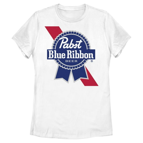 Women's Pabst Colored Logo Graphic Tee White Medium