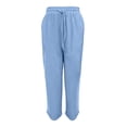thumbnail image 4 of Womens Stretch Work Pants for Office, High Rise Straight Leg Trousers with Pockets, Wrinkle-Free Business Casual Bottom for Women, 4 of 6
