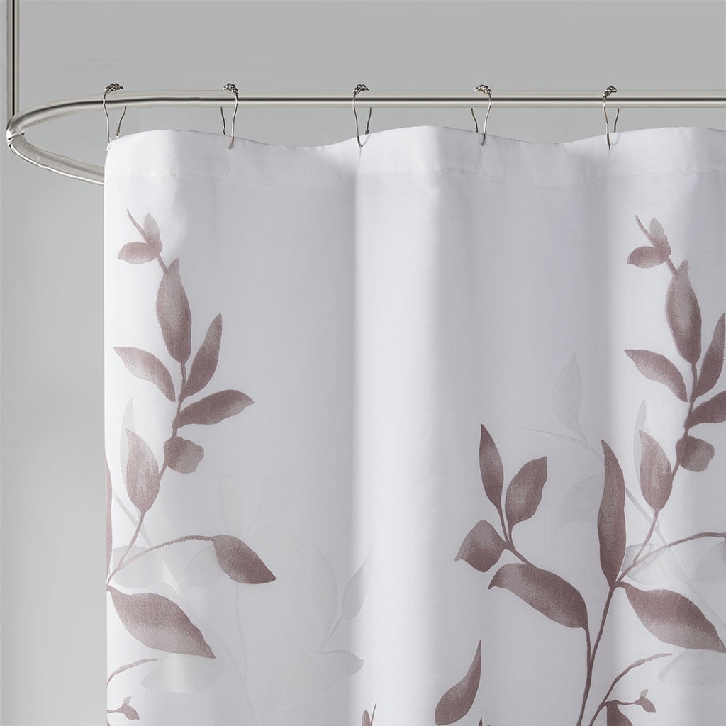 MAYEERTY Burnout Printed Shower Curtain, Multicolor Floral Bathroom Shower Curtains