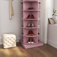 thumbnail image 4 of Newboti Furniture Pink 360 Rotating shoe cabinet 6 layers 89739, 4 of 6