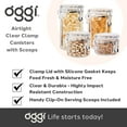thumbnail image 7 of Oggi Clear Canister Airtight 72oz - Clamp Lid & Spoon - Airtight Food Storage Container, for Kitchen & Pantry Storage of Bulk, Dry Foods, Pasta, Flour, Sugar, Coffee, Rice, Tea, Spices & Herbs, 7 of 7