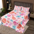 thumbnail image 2 of Erosebridal Girly Pink Happy Easter Coverlet Set Twin, Colorful Rabbit Eggs Bedding Set 2pcs, 2 of 5