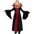 thumbnail image 5 of BOOMNY Halloween Girls Clothes Sets Funny Hallowmas Vampire Dress Up Mesh Tulle Dress With Necklace 2Pcs Stage Performance Outfits Cozy Halloween Clothing Set, 5 of 6