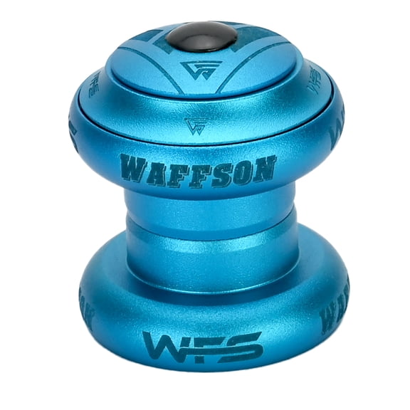 WFS NV.73 1 Inch CNC Alloy Threadless Headset with Top Cap , Blue, HS03ZQBLU