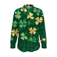 thumbnail image 5 of TaTaai Women Fashion St. Patrick's Day Long Sleeve Shirt Ladies Printed Round Neck Casual Blouse Lightweight Soft Polyester Top for Daily Party Work Vacation All Seasons Wear Gift, 5 of 5