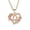 D, variant on Hollow Out Heart Floral Inlaid Zircon Initial Letter Necklace Elegant Stainless Steel Personalized Daily Jewelry for Women D