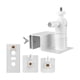 thumbnail image 2 of Soporte para cámara de seguridad con ángulo ajustable y ganchos laterales giratorios y fáciles de instalar. Blanco, 2 of 9