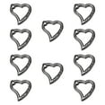 thumbnail image 3 of 10 piezas de ganchos a presión de resorte Macarena para llavero en forma de corazón Gris Negro, 3 of 8