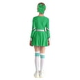 thumbnail image 2 of Kaerm Girls Sparkle Long Sleeve Cheerleading Dance Dresses Halloween Fancy Party Dress Up Green 8, 2 of 7