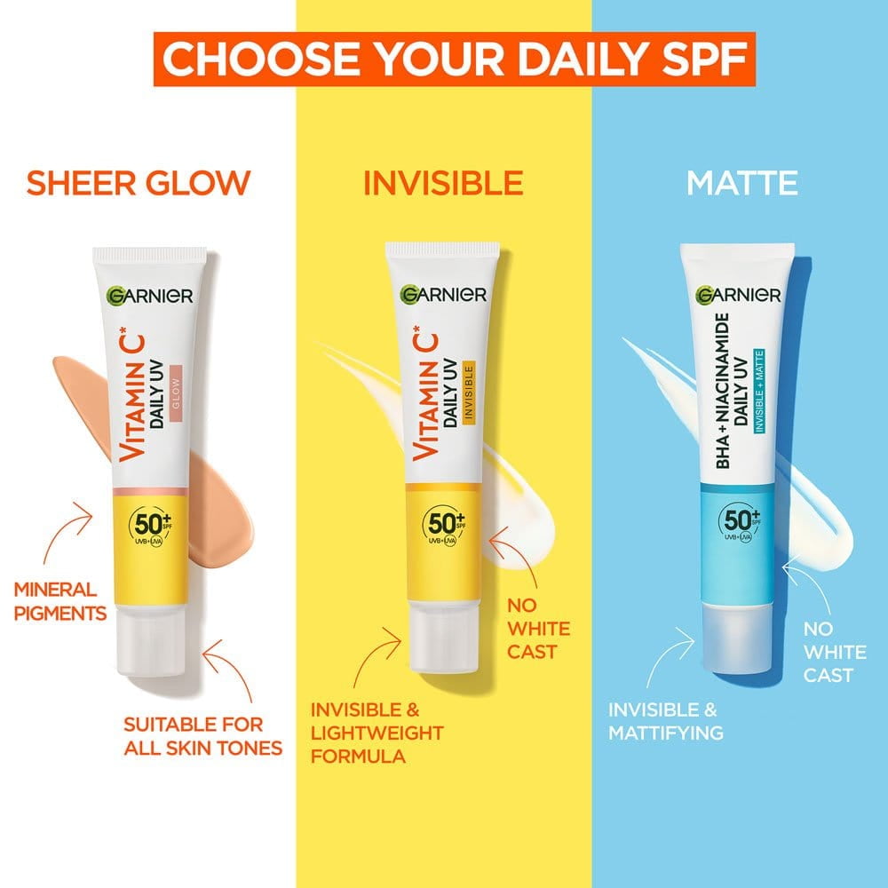 Garnier Pure Active BHA+Niacinamide Daily UV SPF50+ 40 ml 3 Pack