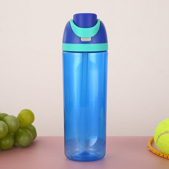 ENQIZN transparent Tritan plastic water bottle, straw cup, fashionable direct drinking cup lid, leak-proof sealing gasket, bouncing cup, BPA-free sports water bottle, suitable for travel, 25 ounces