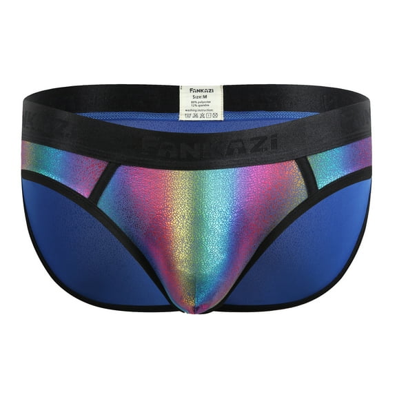 Mens Underwear Rainbow Men's Underpants Nylon Casual Large Size Breathable Low Waist Briefs