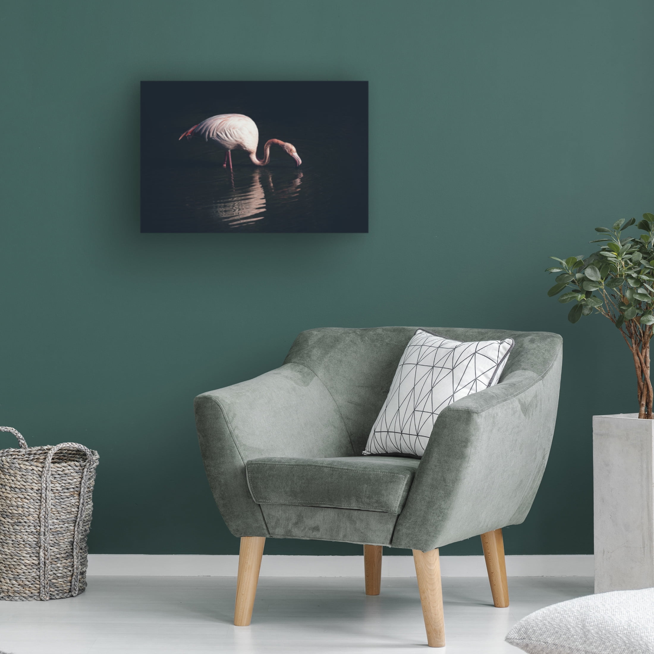 Trademark Fine Art Marco Tagliarino Enlighted Flamingo Canvas Wall Art