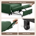 thumbnail image 3 of 3-in-1 Convertible Sleeper Chair, Lightweight Foldable Sofa Bed for Small Spaces, Linen Upholstery, Green, 3 of 8