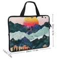 thumbnail image 2 of Werpe Mountain Range Birds Sunset Diving Fabric Laptop Handle Bag Computer Protect Case Tablet Cover Neoprene 10inch, 2 of 5