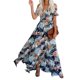 thumbnail image 3 of Txlixc Vestido cruzado con hombros descubiertos para mujer, vestido largo de playa bohemio de manga corta con estampado floral Txlixc  Estilo de ocio, 3 of 9