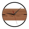 thumbnail image 1 of Reloj de pared redondo contemporáneo para uso doméstico. Diseño silencioso, ideal para cafeterías, hoteles y salas de estar., 1 of 9