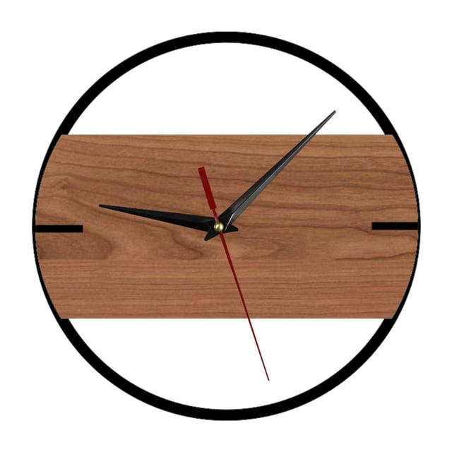 Reloj de pared redondo contemporáneo para uso doméstico. Diseño silencioso, ideal para cafeterías, hoteles y salas de estar.