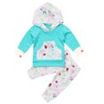 thumbnail image 2 of Newborn Baby Boy Girl Hoodie Long Sleeve Pullover Top Pants Outfits Set Clothes, 2 of 8