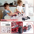 thumbnail image 2 of Lilcruibao Kit de construcción Juego de autos modelo rojo - 287 piezas Proyecto de vástago Juguetes de construcción para niños de 8 a 12 años Vehículo de construcción de ensamblaje para niños de 8 9 1, 2 of 5