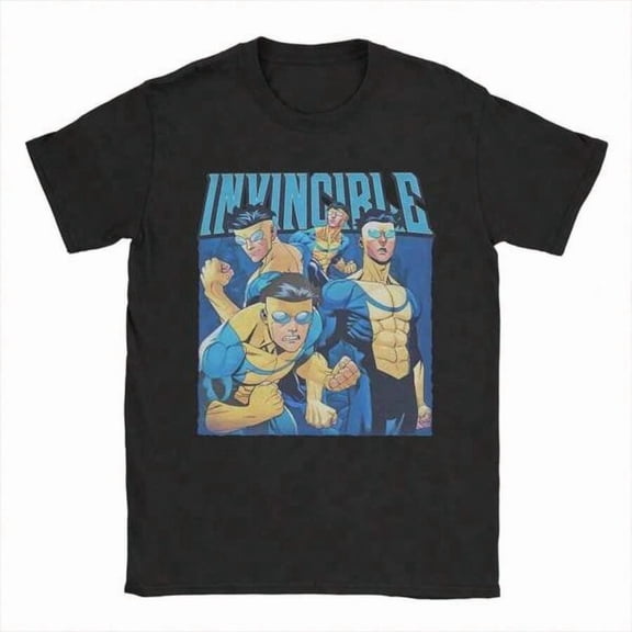 Men's Pure Cotton T-Shirt Invincible Comic Book Character Cotton T-Shirt For Male Summer T-Shirt