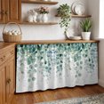 thumbnail image 3 of Eucalyptus Leaves Cabinet Curtain 32"Wx55"L,Dustproof Pantry Door Curtain W/ Self Adhesive Tape,Green Botanical Summer Spring Leaves Tall Storage Cover Privacy Drape for Bathroom Kitchen Laundry Room, 3 of 9