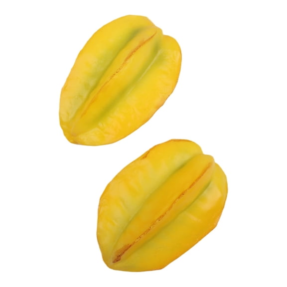 Set of Two Artificial Starfruit Replicas for Home Decoration and Displays