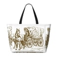 thumbnail image 2 of Disketp Western Scenery With Old Wagon Bolsa de Playa de Gran Capacidad, Bolso Impermeable y a Prueba de Arena para Mujer, Ideal para Playa, Piscina y Natación, 2 of 7