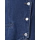 thumbnail image 5 of CHAQUETA DE JEAN SIN MANGAS PARA MUJER INSPIRADA CHIC, CON ESCOTE EN V Y BOTONES, VESTIDO DE DENIM CORTO, TAMAÑO L, AZUL OSCURO, 5 of 6