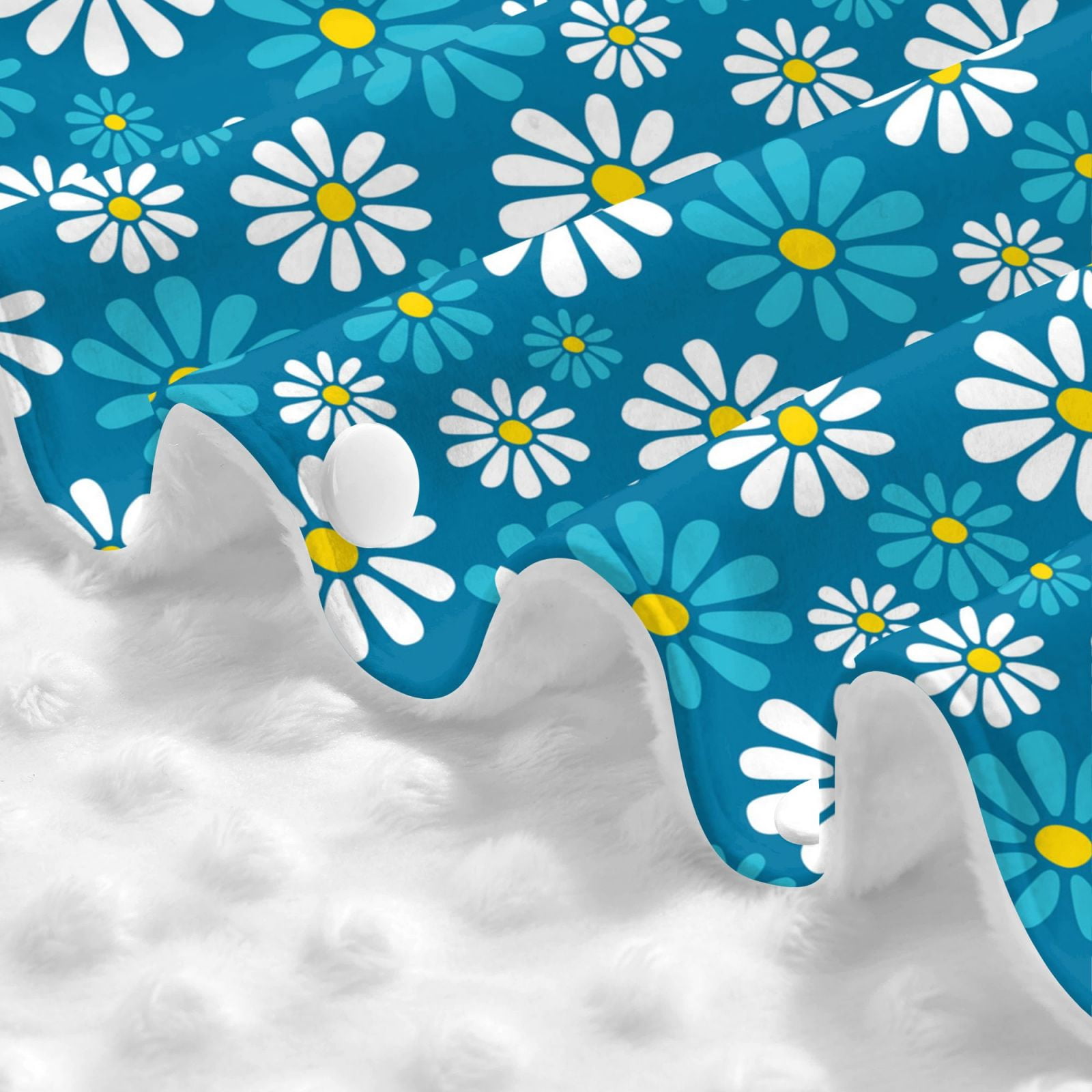 Car Seat Cover Baby - Blue Daisies Flowers Breathable Infant Car Seat Cover for Baby Carseat, Lightweight Comfort Baby Essentials Must Haves Newborn Stuff for Girl Boy