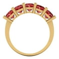 thumbnail image 5 of 2.5 ct Brilliant Princess Cut Natural Garnet 18K Yellow Gold Eternity Band SZ 10.25, 5 of 6