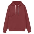 thumbnail image 7 of Mifsaly Mens Kangaroo Pouch Hoodie Long Sleeve Hooded Sweatshirt Dogs Cats Pet Carrier Animal Holder Pullover Wine,XL, 7 of 7