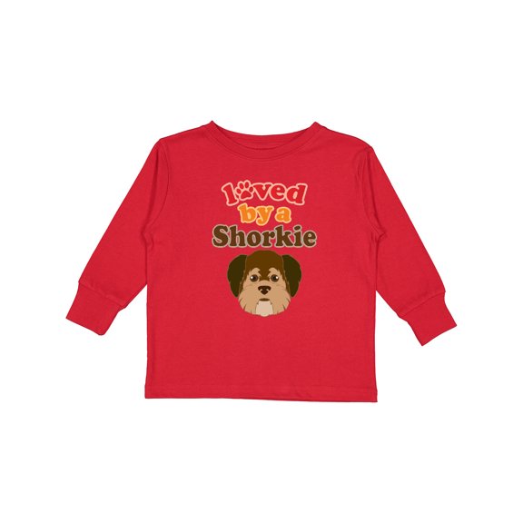 Inktastic Shorkie Dog Shih Tzu Yorkie Boys or Girls Long Sleeve Toddler T-Shirt
