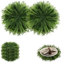 2PC 15 Inch Faux Cedar Placemats, Faux Cedar Greenery Placemats Round, Christmas Placemats,Large Christmas Placemats Round Artificial Xmas Place Mats,2025 New Christmas Placemats Table Decoration