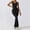 Black, variant on WANPIDAN plus Size Pant Suits Yoga Wheel Set Yoga Workout Set Yoga Mat Set for Women Thick Yoga Wear for Women Set Yoga Wheels Set Yoga Gear Set Woman Pant Suits Track Outfits for Women Pant Suit for